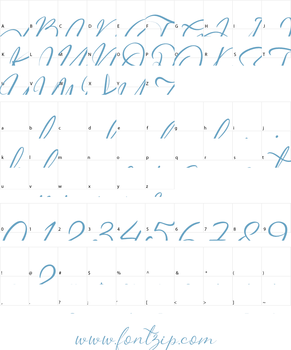Saturdate Script Font Character